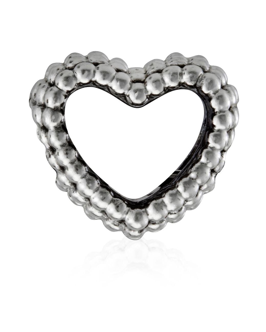 Pandora Metallic Sterling Beaded Open Heart Charm for men