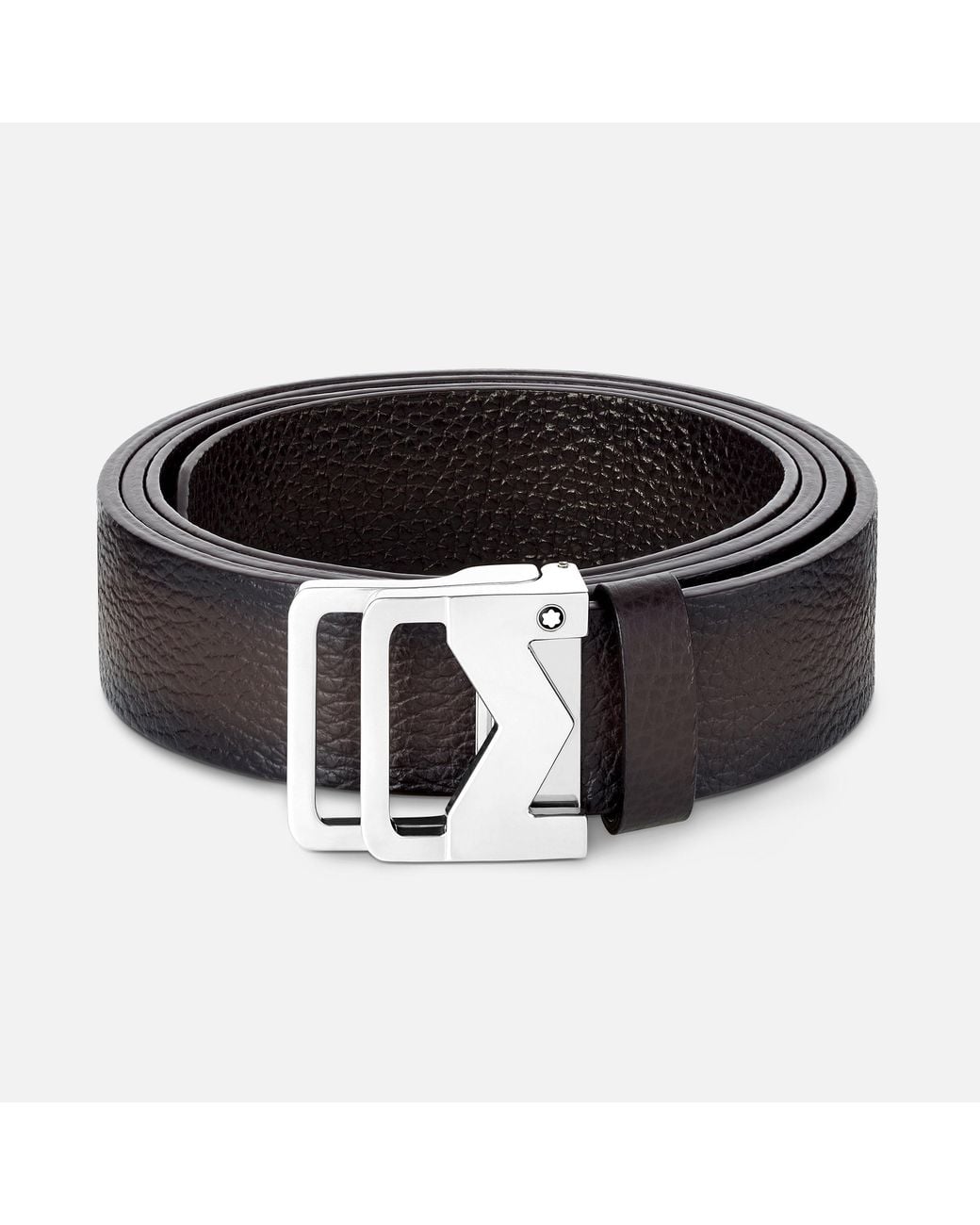 Montblanc Black M Buckle Sfumato Leather Belt 131180 for men