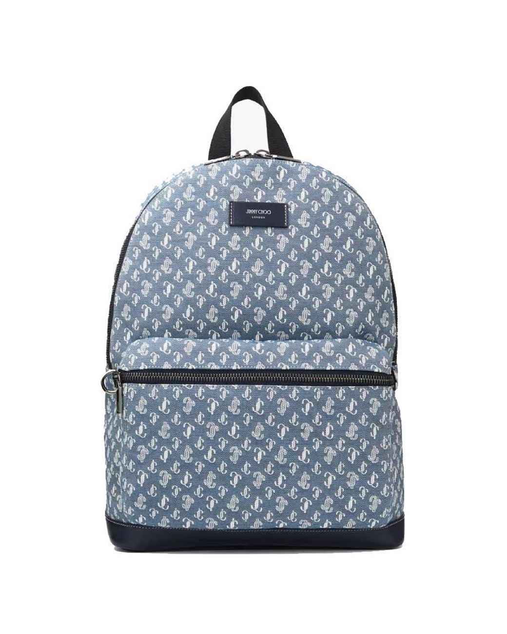 Jimmy Choo Blue Wilmer Denim Jc Monogram Backpack for men