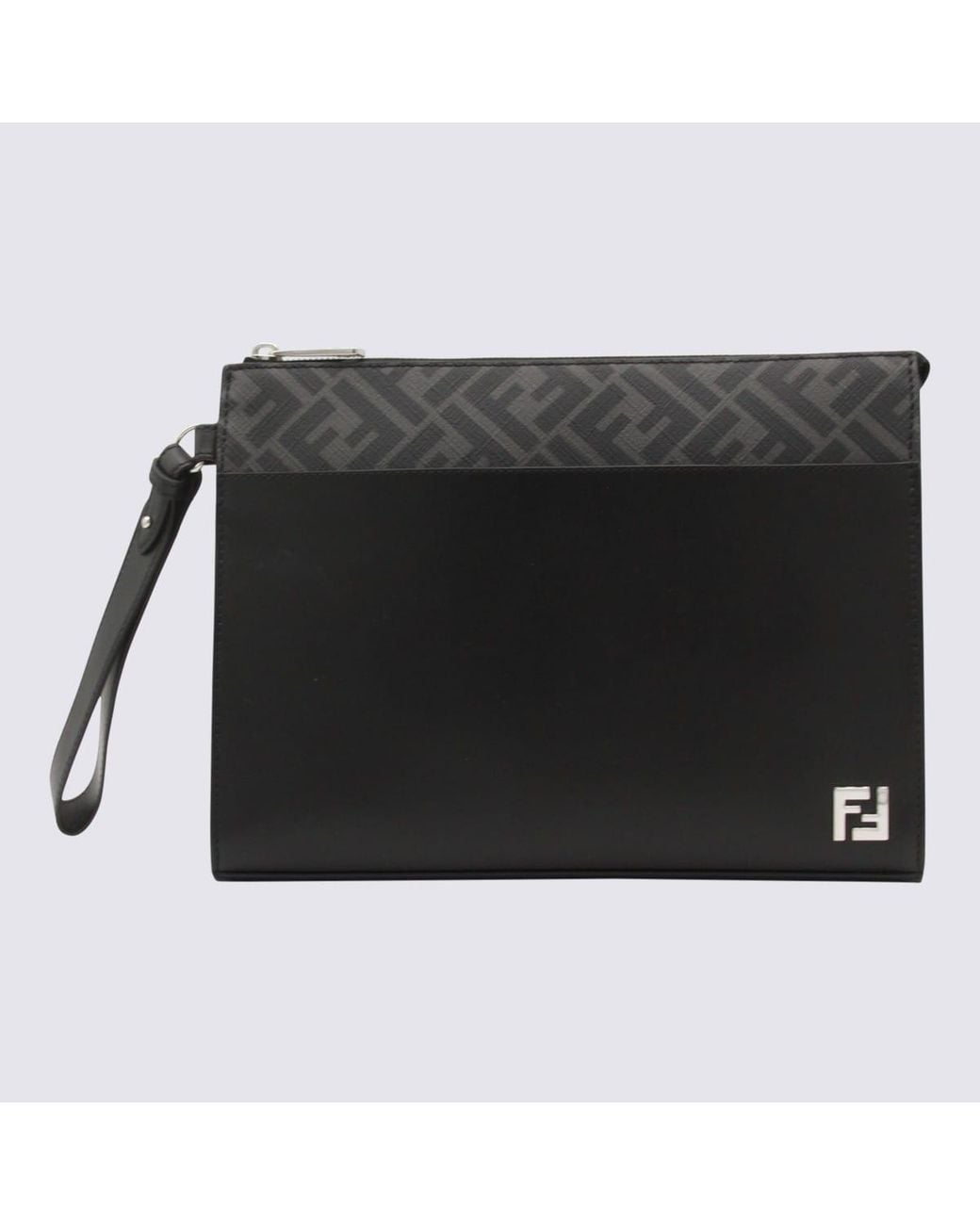 Fendi Black Ff Squared Clutch for men