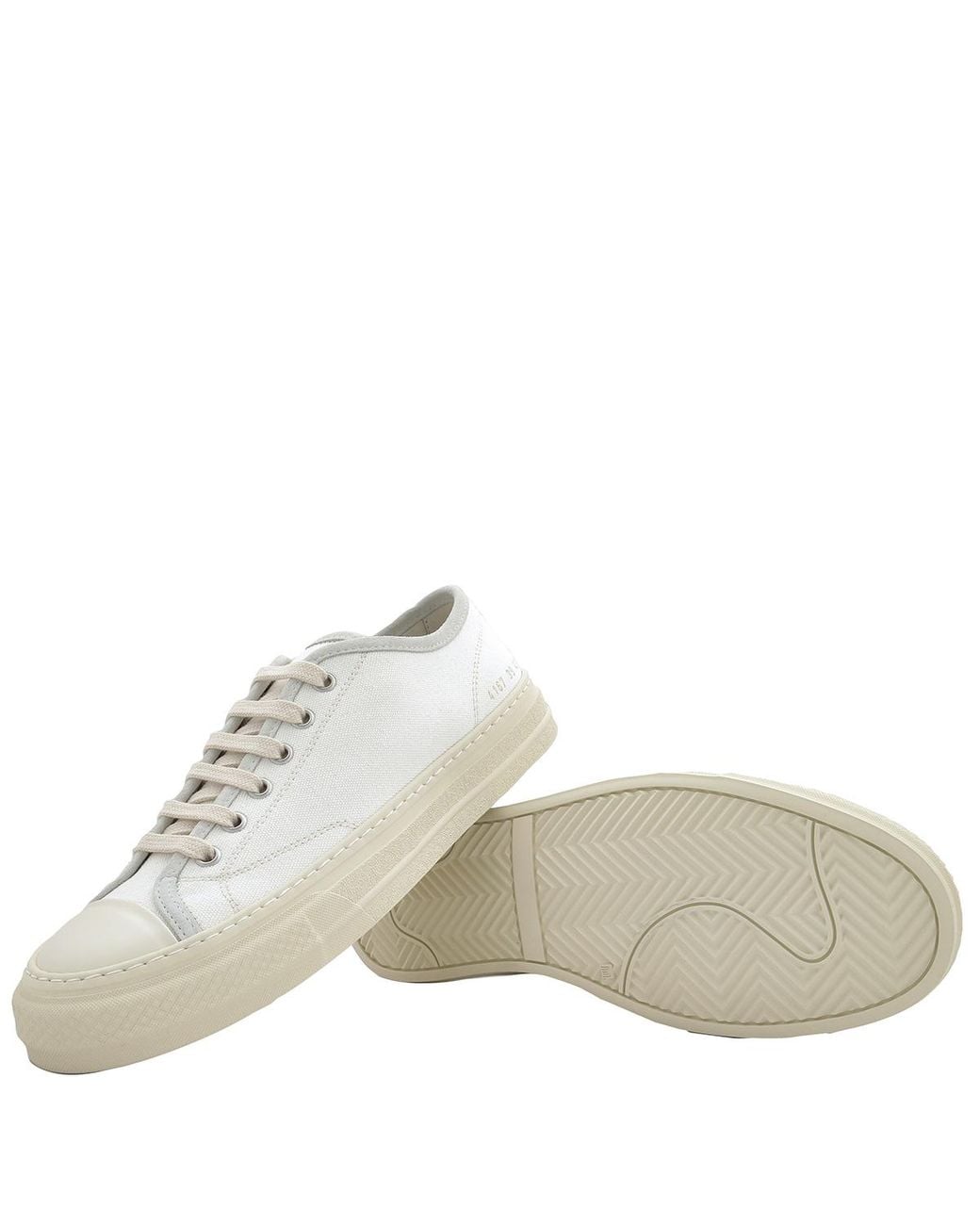 Common Projects White Tournament Canvas Sneakers for men