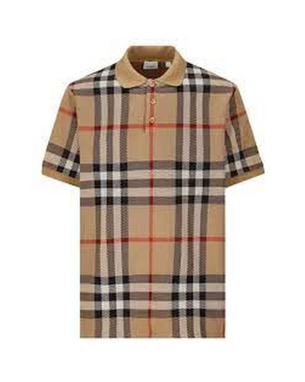 Burberry Vintage Check Short sleeved Polo Shirt in Brown for Men Lyst
