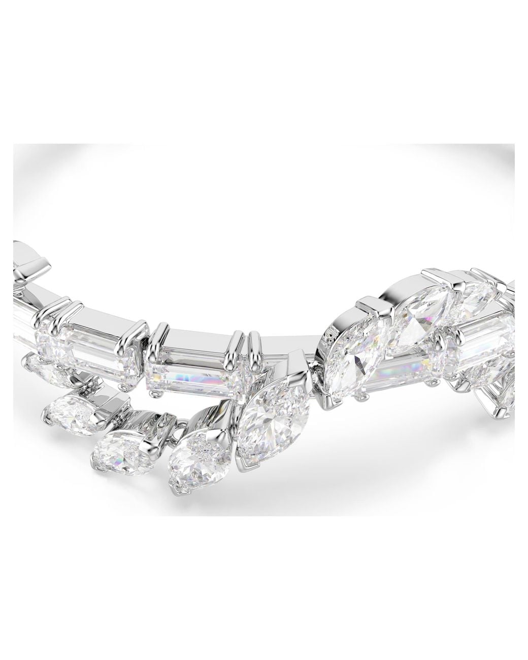Swarovski Metallic Mesmera Mixed Cuts, Rhodium Plated Bracelet for men