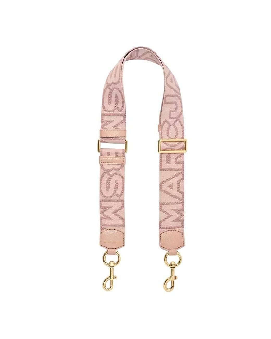 Marc Jacobs Pink The Outline Logo Webbing Strap for men