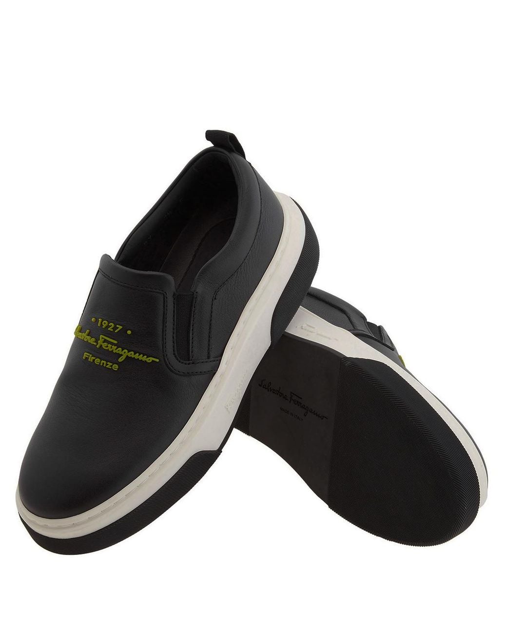 Ferragamo Black Ferragamo Cassina Slip-On Sneakers for men