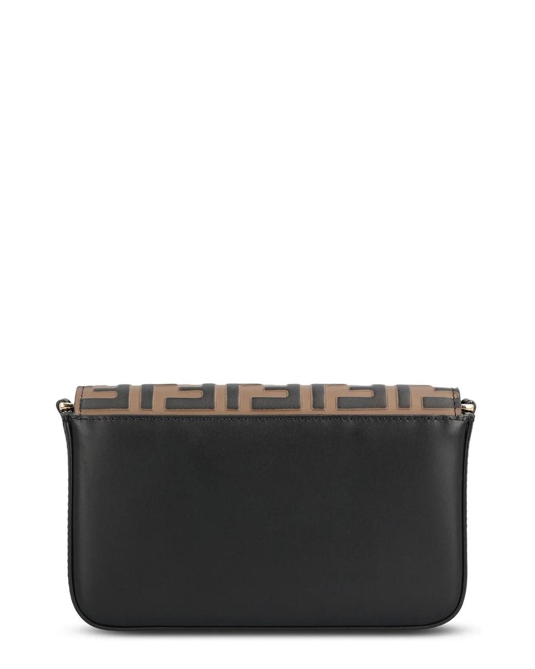Fendi Black Ff Diamonds Compact Wallet On Chain for men