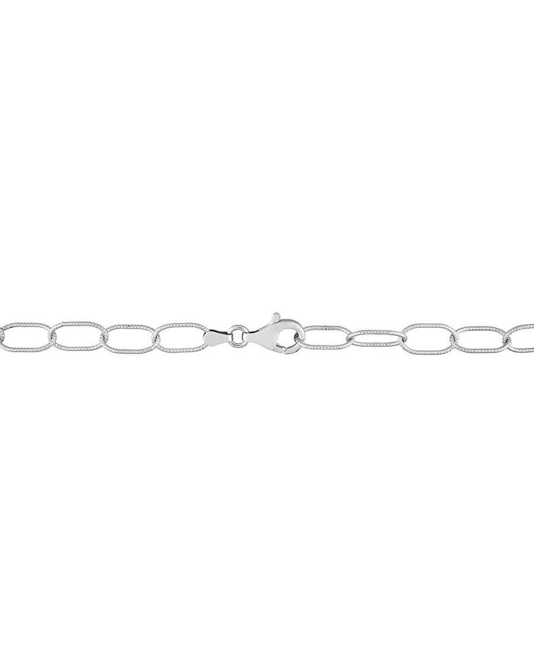 Amour Metallic Twisted Rolo Chain Necklace