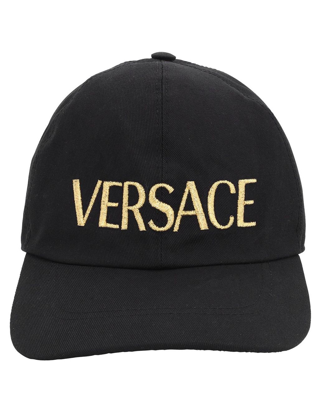 Versace Black Embroidered Logo Baseball Cap for men