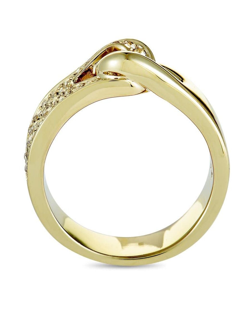 Swarovski Metallic Gallon-Plated And Crystal Interlocking Band Ring for men
