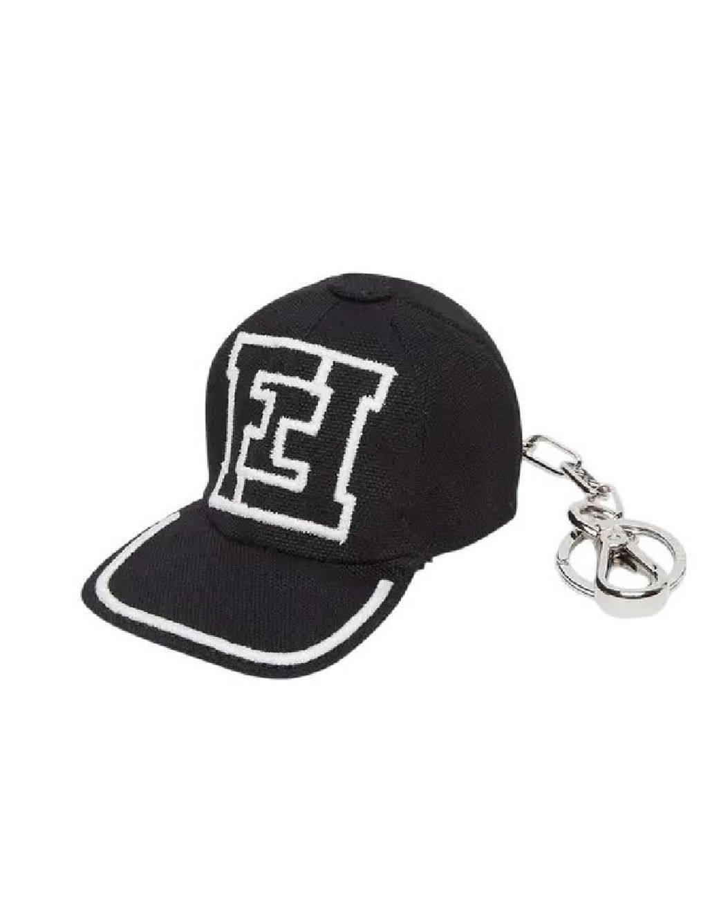 Fendi Black Hat Charm Keychain for men