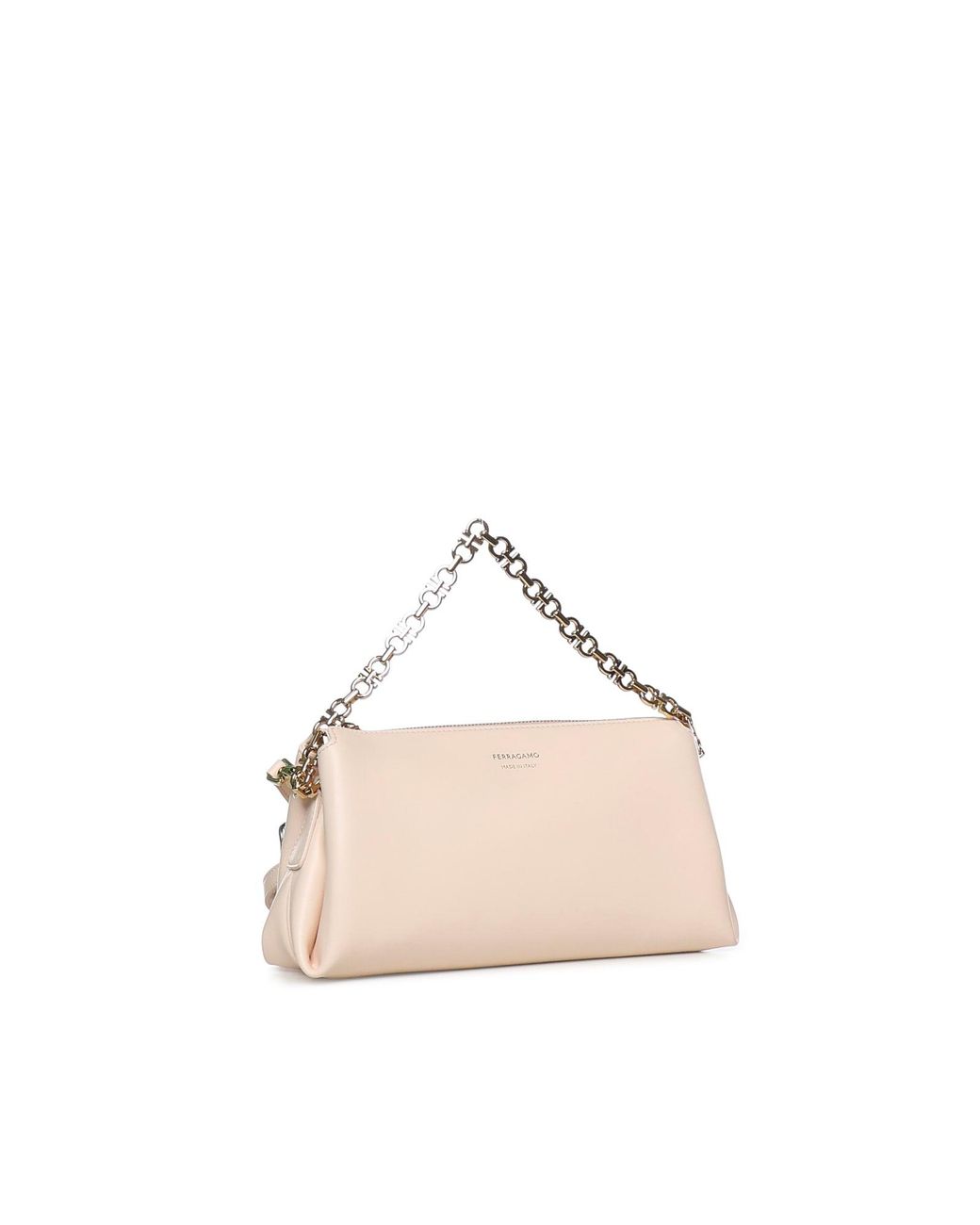 Ferragamo Natural Mini Leather Bag With Logo for men