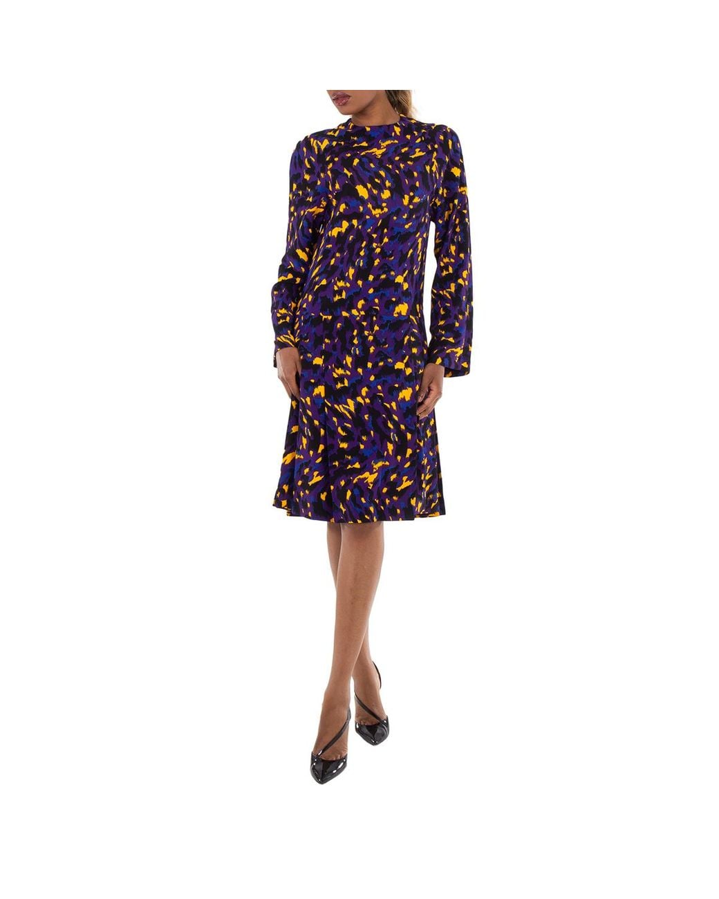 Burberry Blue Camouflage Print Dress, Brand Size 4 Us