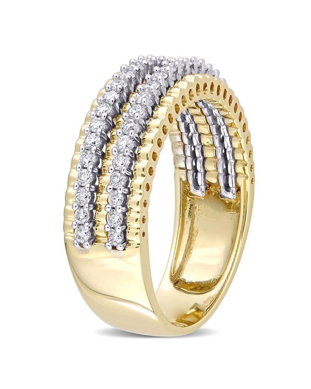 Amour Metallic 1/2 Ct Tw Diamond Double Row Eternity Ring for men