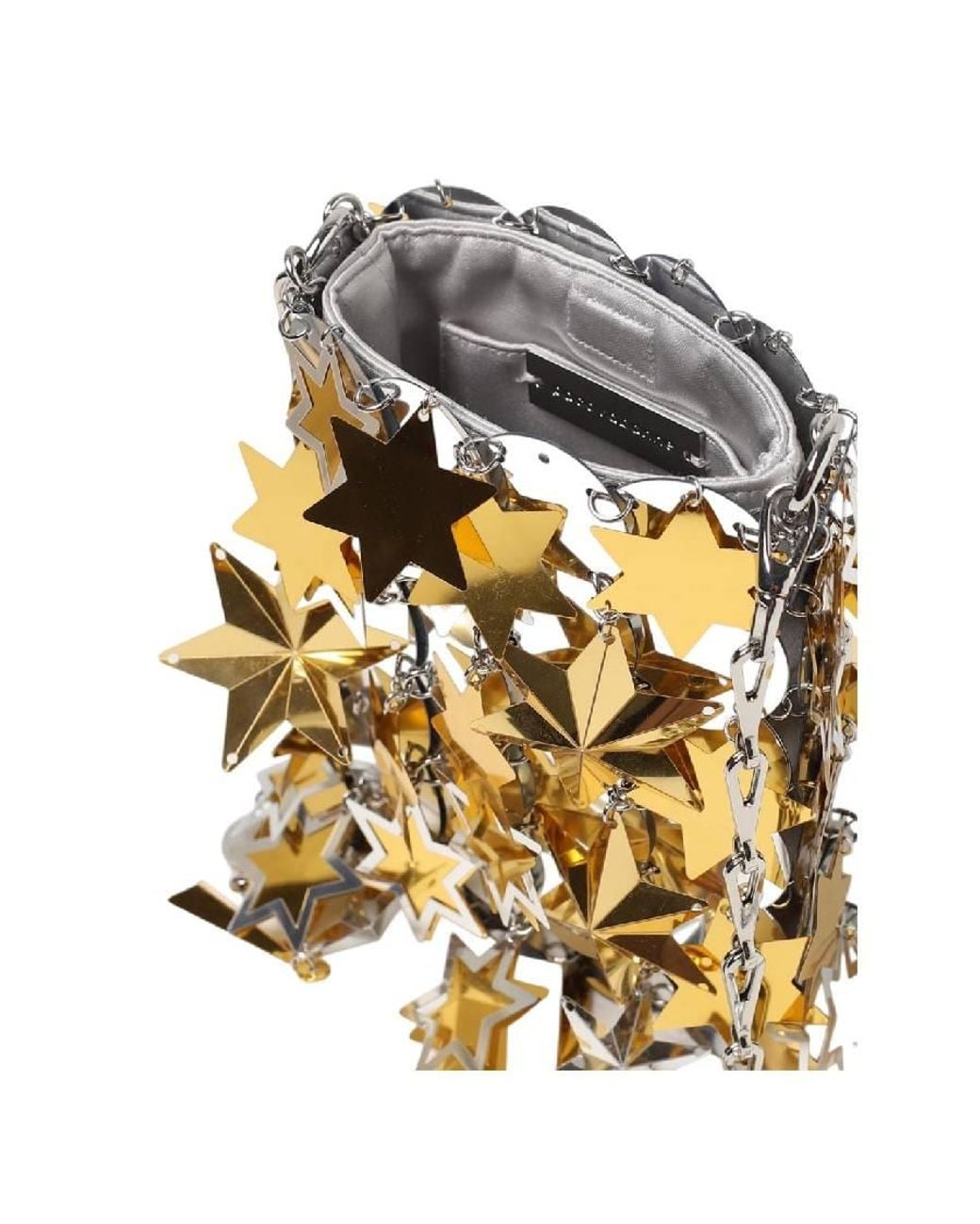 Rabanne Metallic Decorative Pendants Mini Crossbody Bag