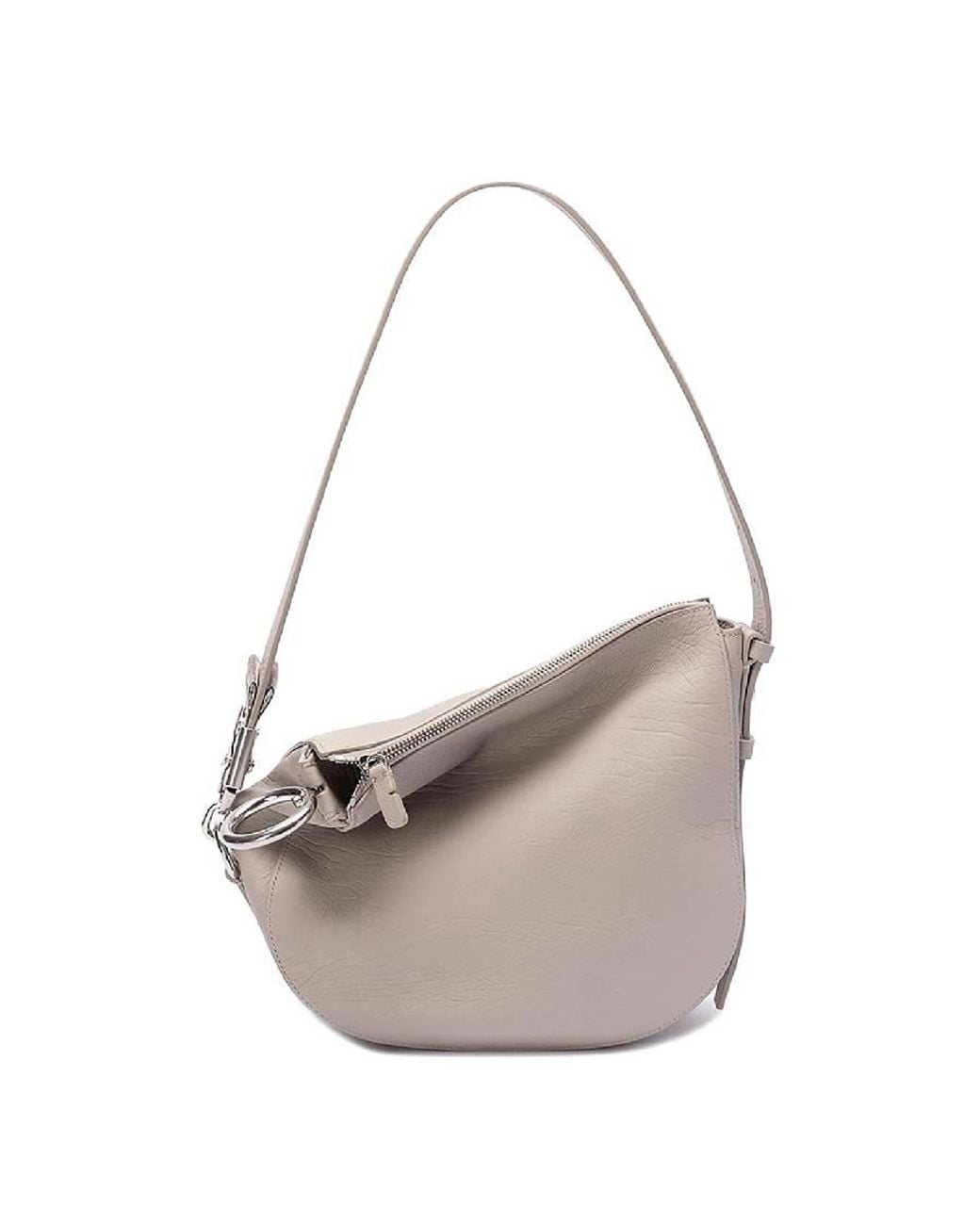 Burberry Gray Small Knight Adjustable Strap Shoulder Bag