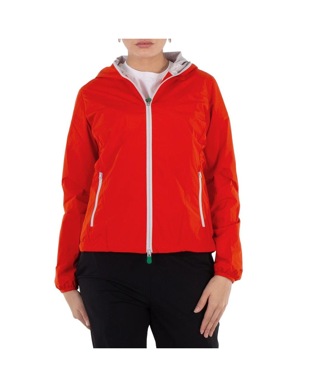 Save The Duck Red Traffic Stella Hooded Rain Jacket, Brand Size 1 for men