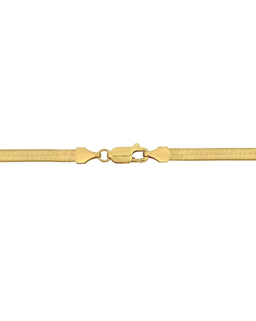 Amour Metallic 3.5Mm Flex Herringbone Chain Necklace
