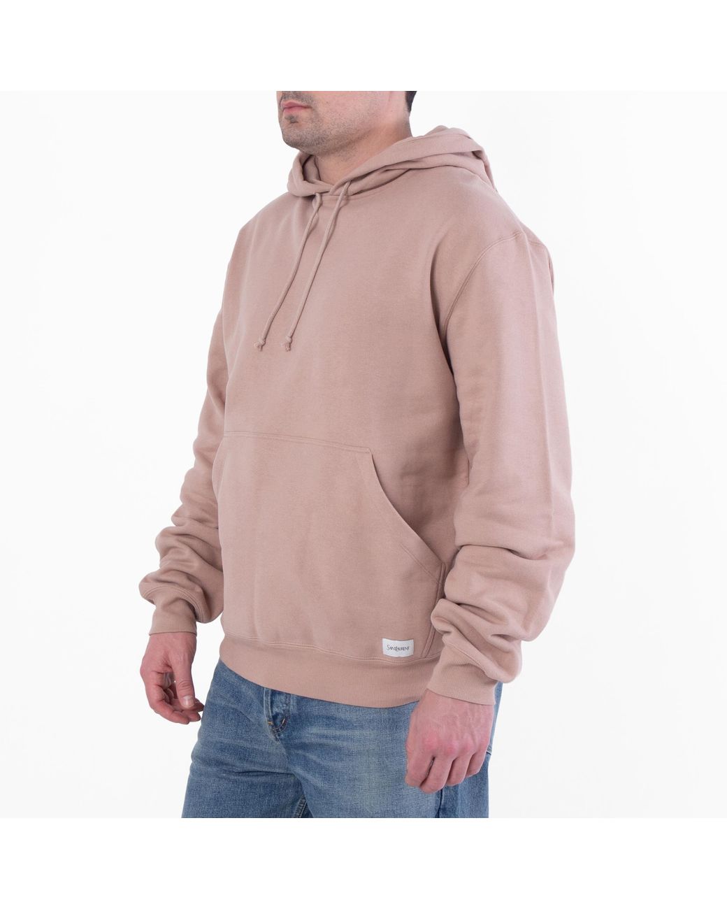 Saint Laurent Pink Oversized Cotton Hoodie for men