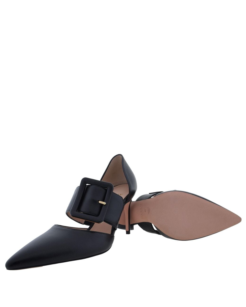 Bally Black Jessye 85 Buckle Leather Pumps