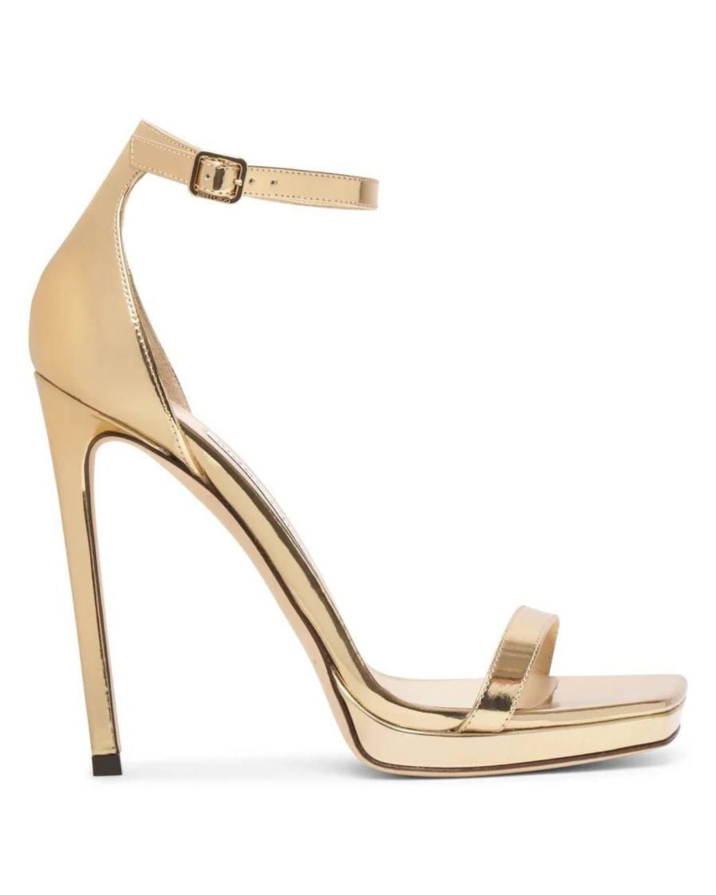 Jimmy Choo Alva 120 Metallic Platform Sandals, Brand Size 35.5 Us