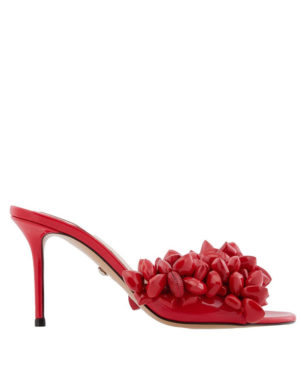 Mach & Mach Red Puffy Heart Mules