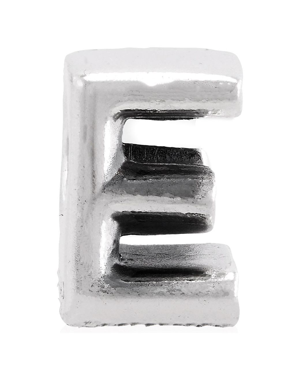 Pandora White Letter E Charm for men