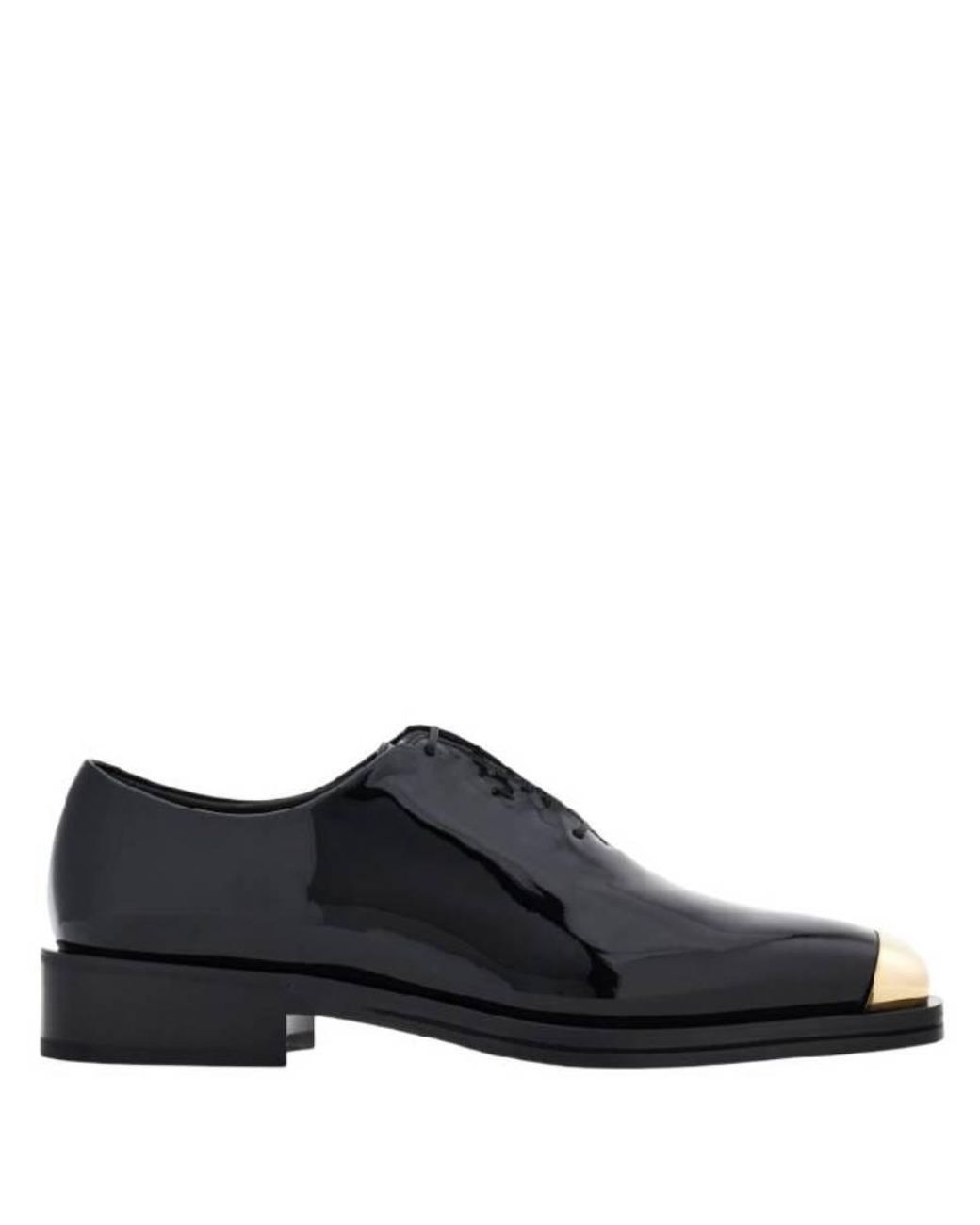 Ferragamo Blue Metal Tip Detail Leather Oxfords for men