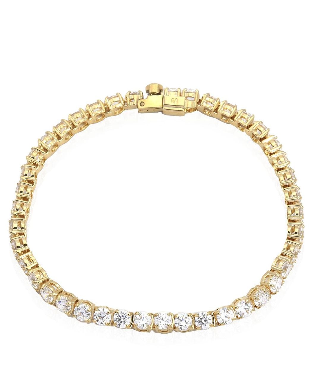 Swarovski Metallic Tone Plated Matrix Tennis Bracelet for men