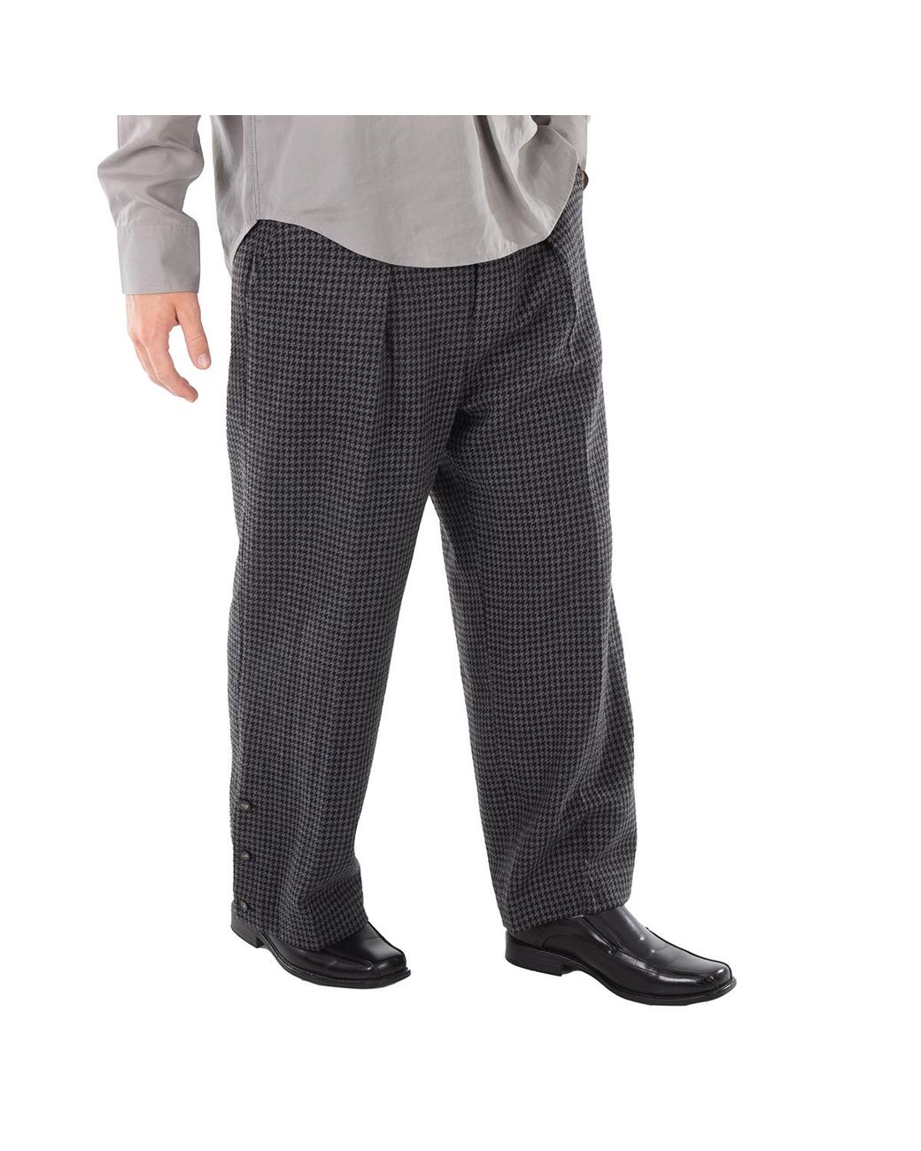 Nanushka Gray Wilco Houndstooth Trousers for men