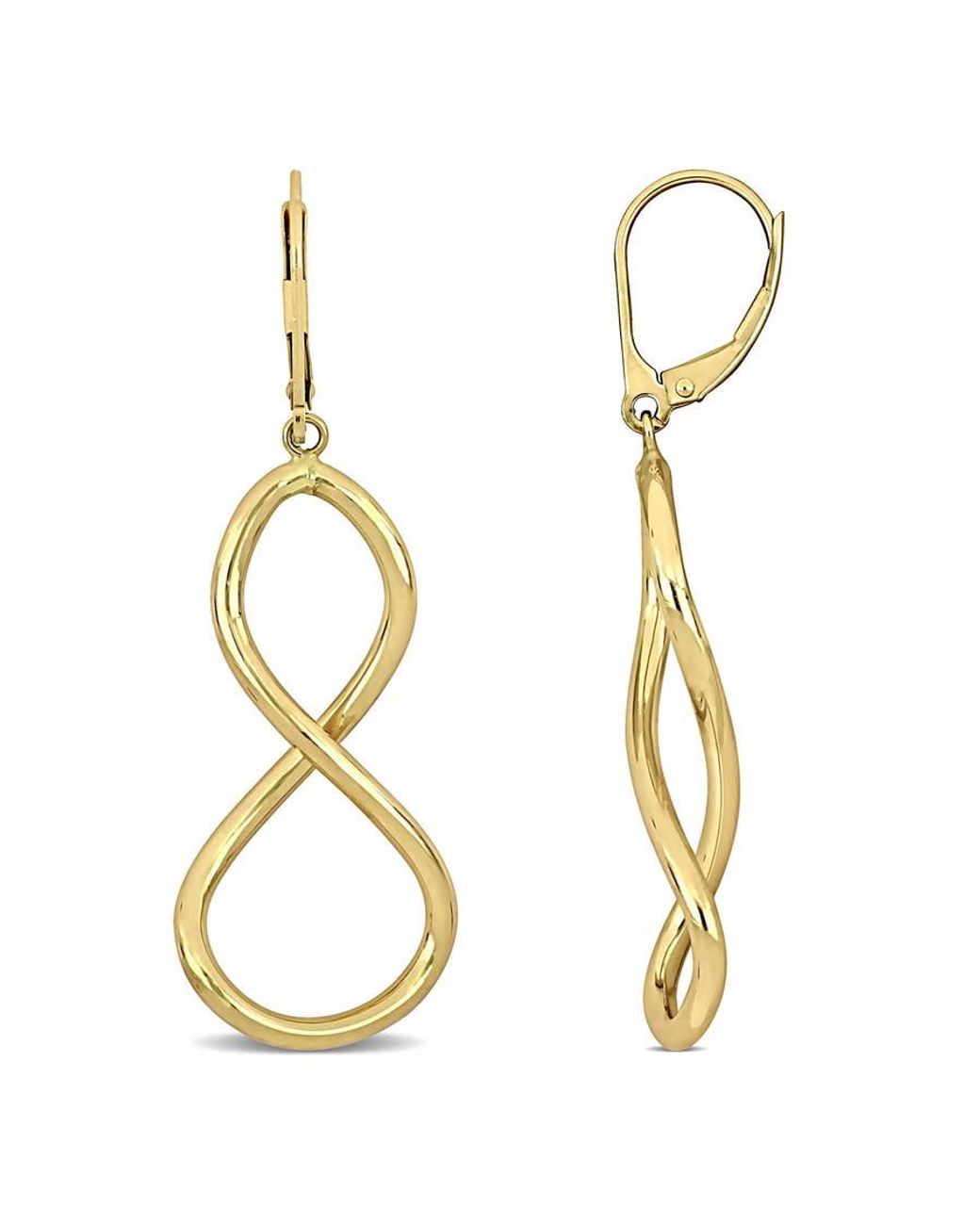 Amour Metallic Figure Eight Leverback Earrings for men