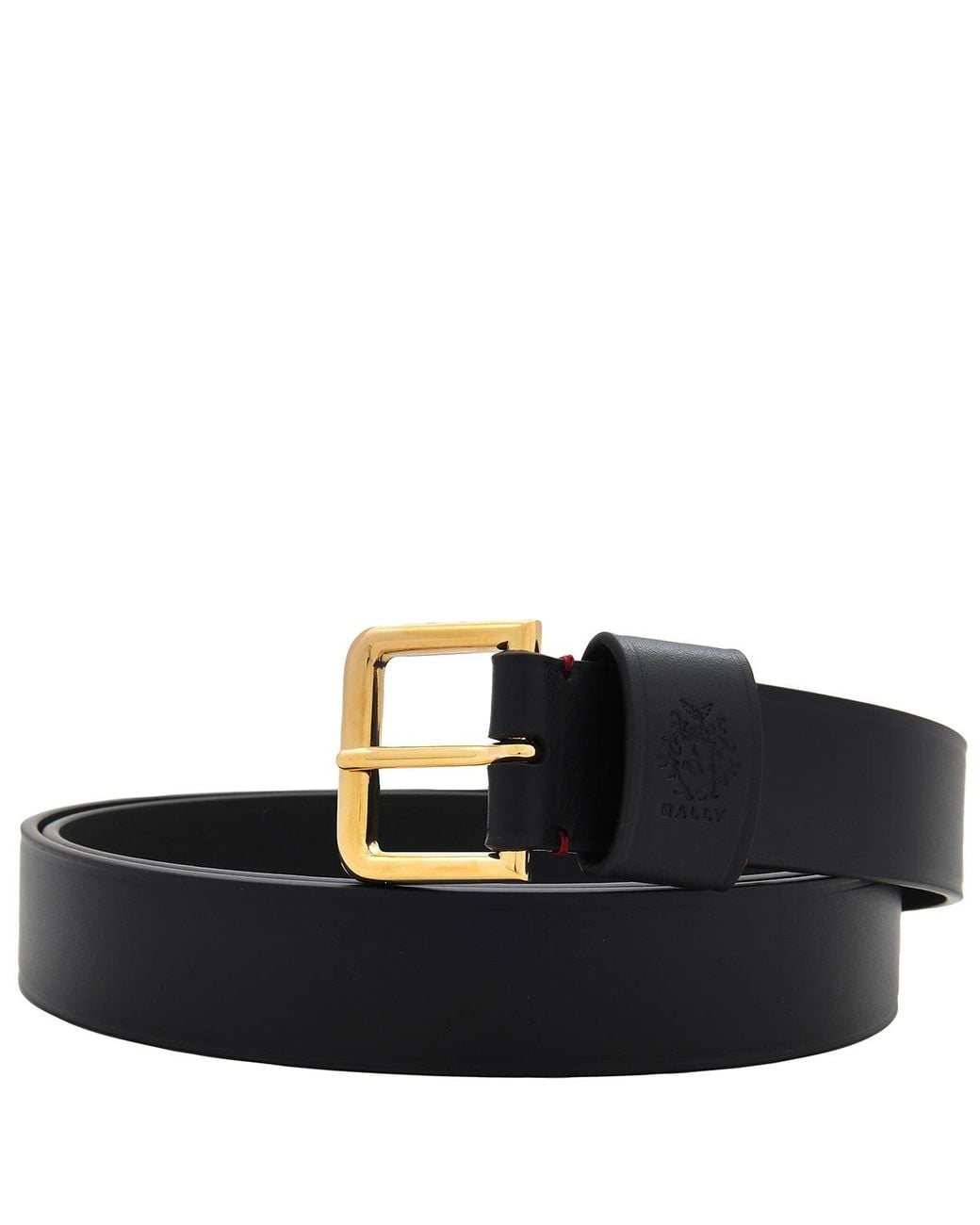 Bally Black Leather Adjustable Belt, Cm for men