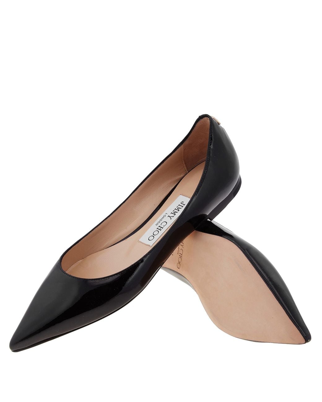 Jimmy Choo Black Love Patent Ballerinas Flats