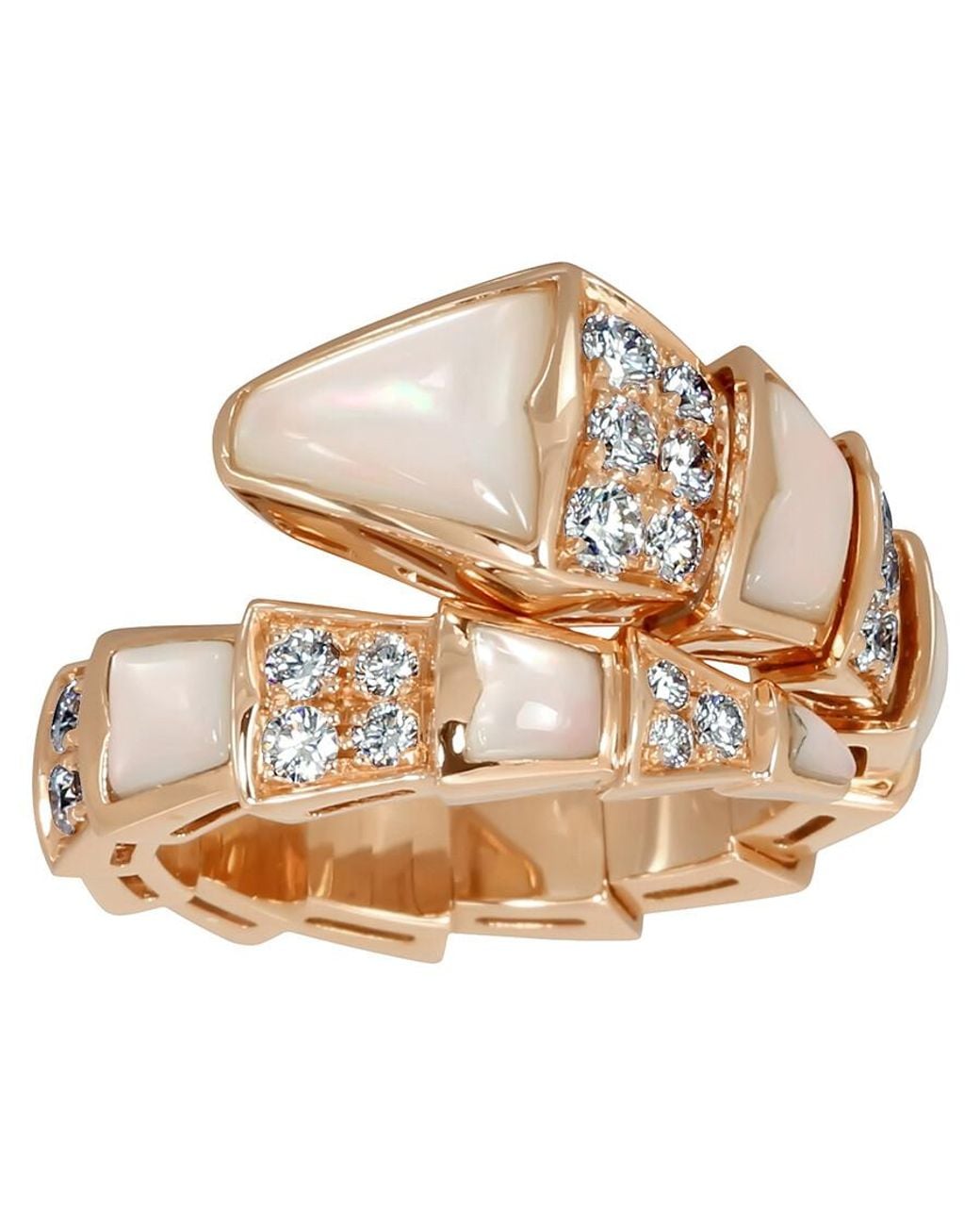 BVLGARI Metallic Serpenti 18K Diamond Ring