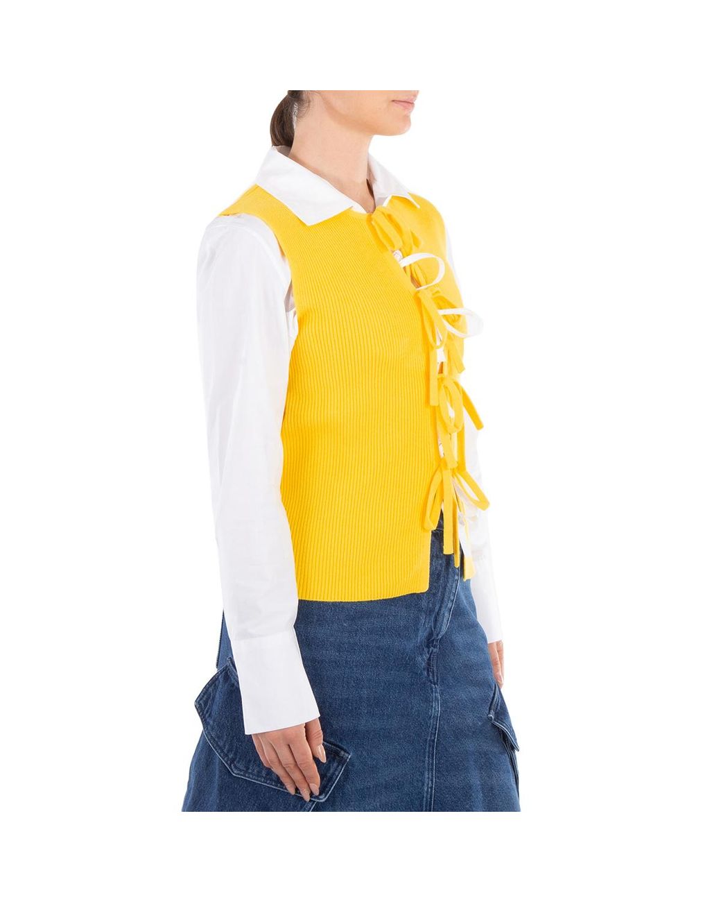 J.W. Anderson Yellow Bow Tie Tank Top