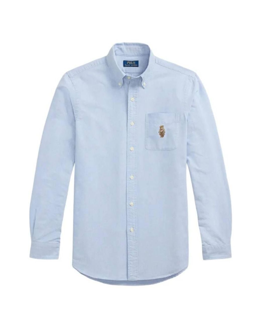 Polo Ralph Lauren Blue Long-Sleeved Sport Oxford Shirt for men
