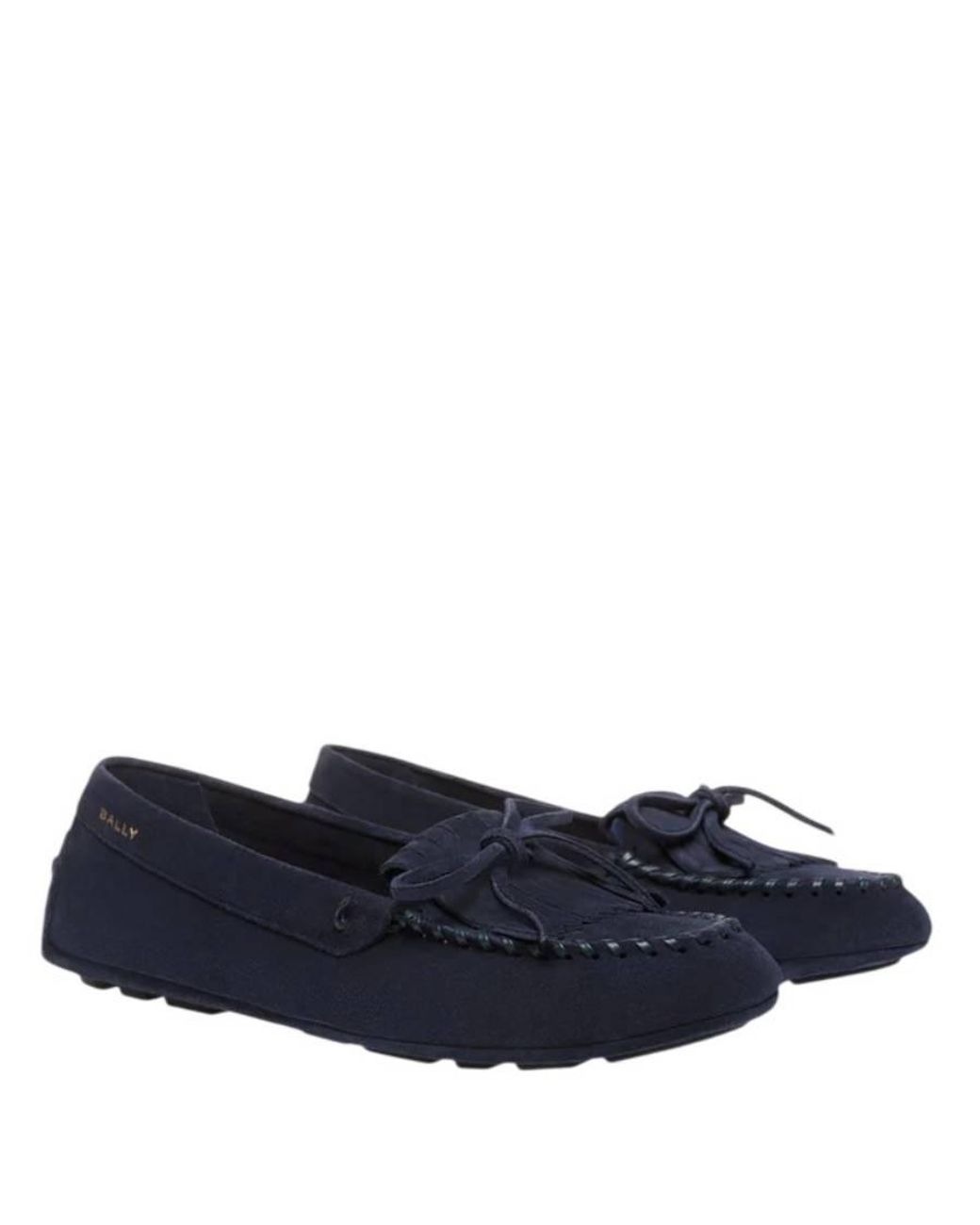 Bally Blue Kerbs Calf Suede Drivers, Brand Size 40 Us