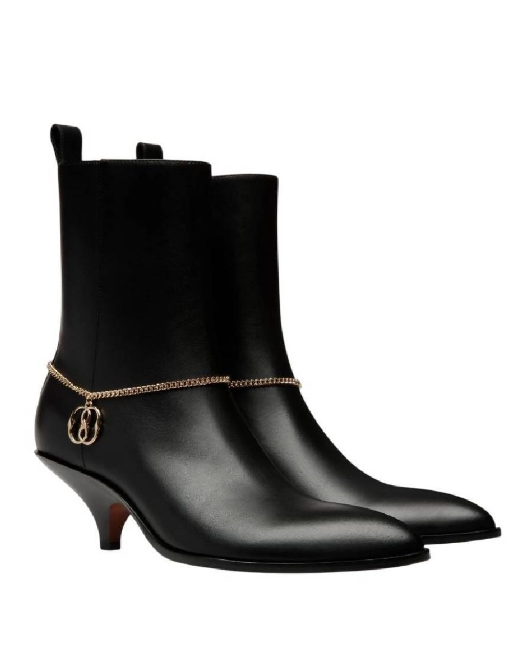 Bally Black Laredo Leah 55 Leather Boots, Brand Size 39 Us