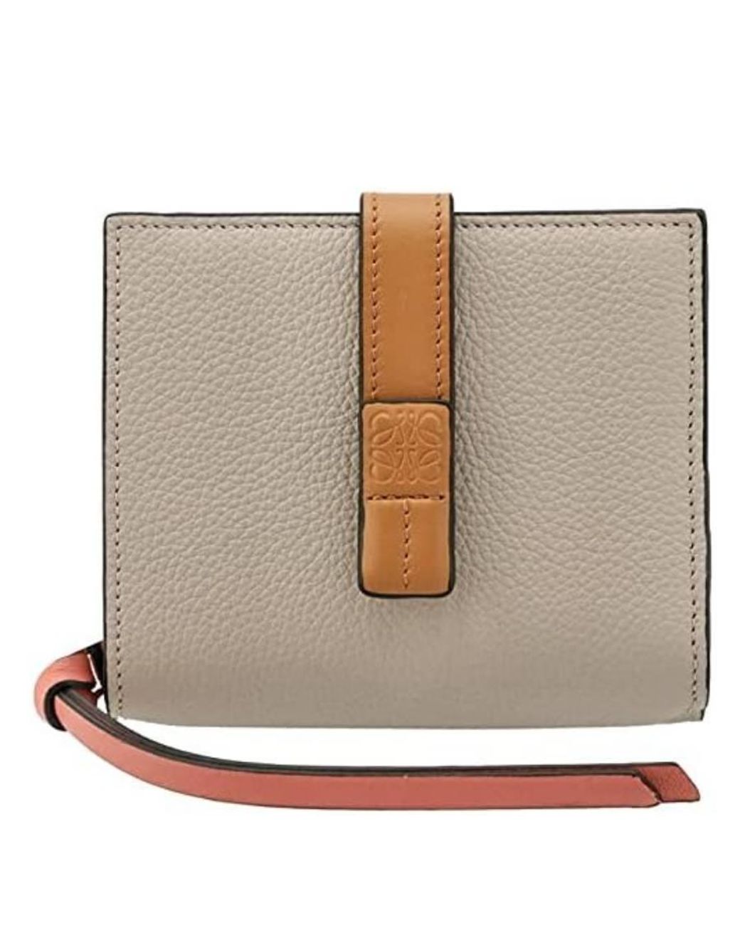 Loewe Natural Soft Grained Calfskin Compact Wallet for men