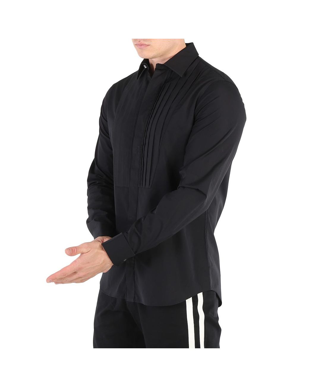 Roberto Cavalli Black Cotton Tuxedo Shirt, Brand for men
