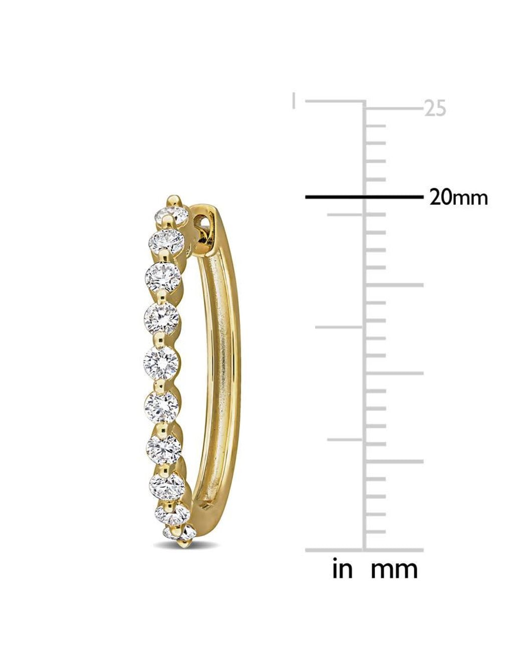 Created Forever Metallic 5/8Ct Tw Lab-Grown Diamond Hoop Earrings for men