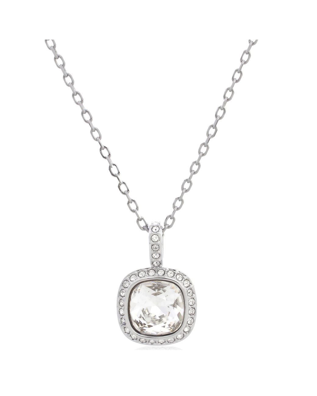 Swarovski Metallic Una Cushion Cut Pendant Necklace for men