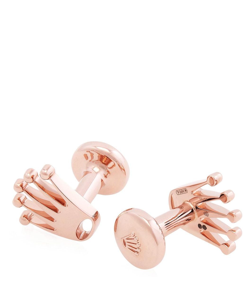 Rolex Pink 18 Kt Everose Crown Cufflinks for men