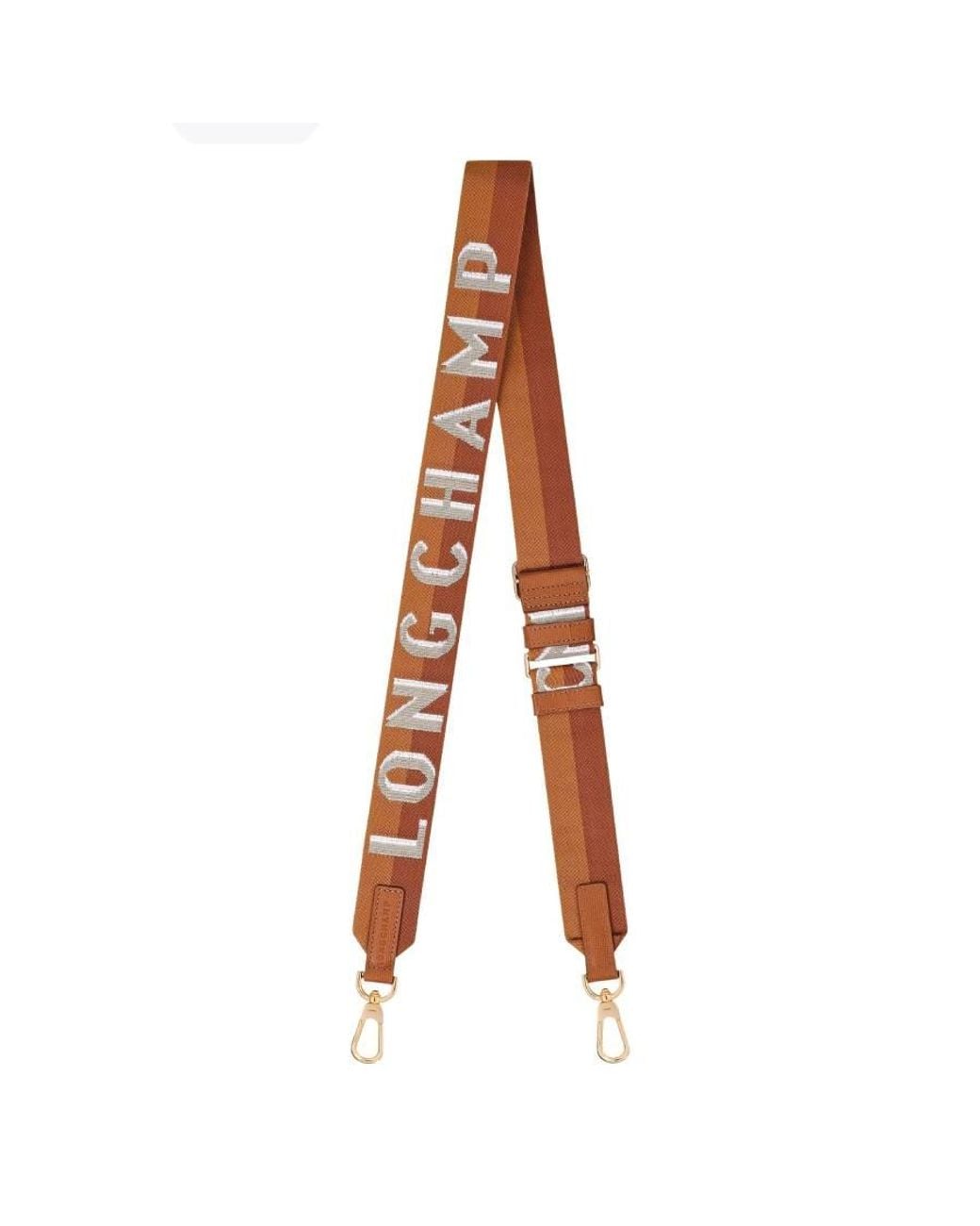 Longchamp Orange Shadow Logo Canvas Shoulder Strap for men