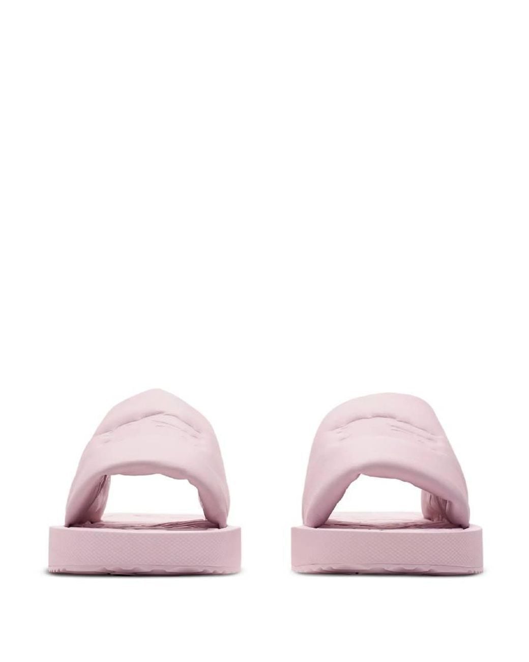 Burberry Pink Ekd Slab Leather Slide