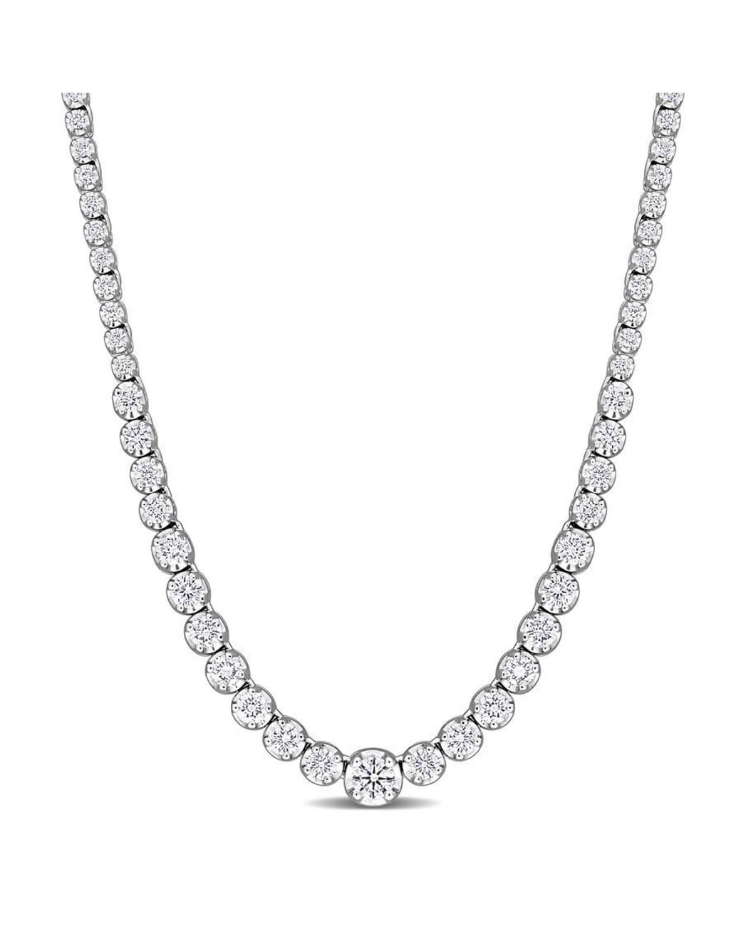 Created Forever Metallic 2Ct Tw Lab-Grown Diamond Necklace for men
