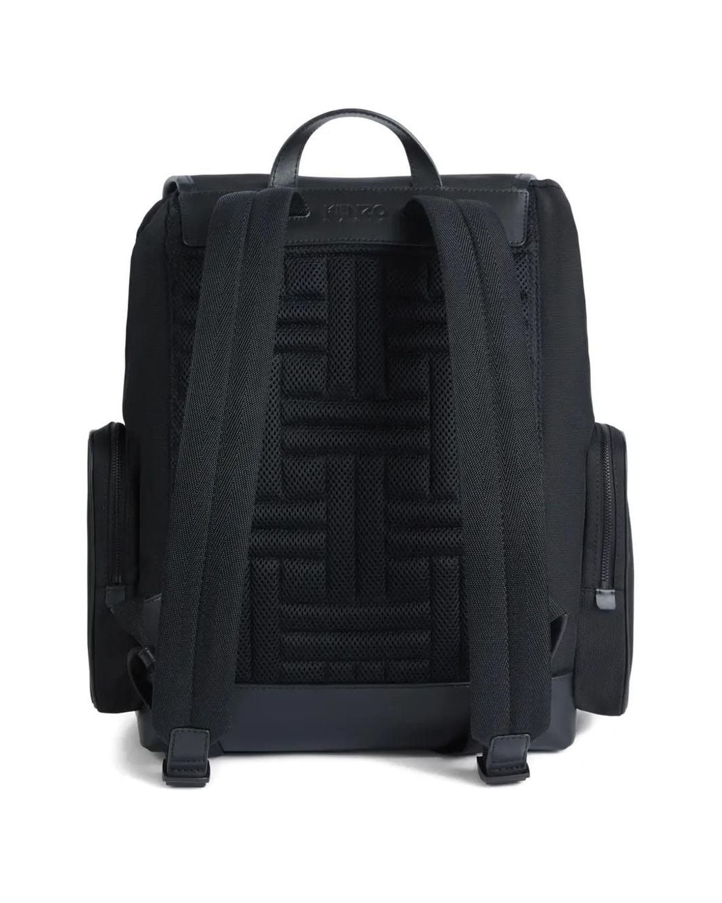 KENZO Black Kommuter Flap Backpack for men