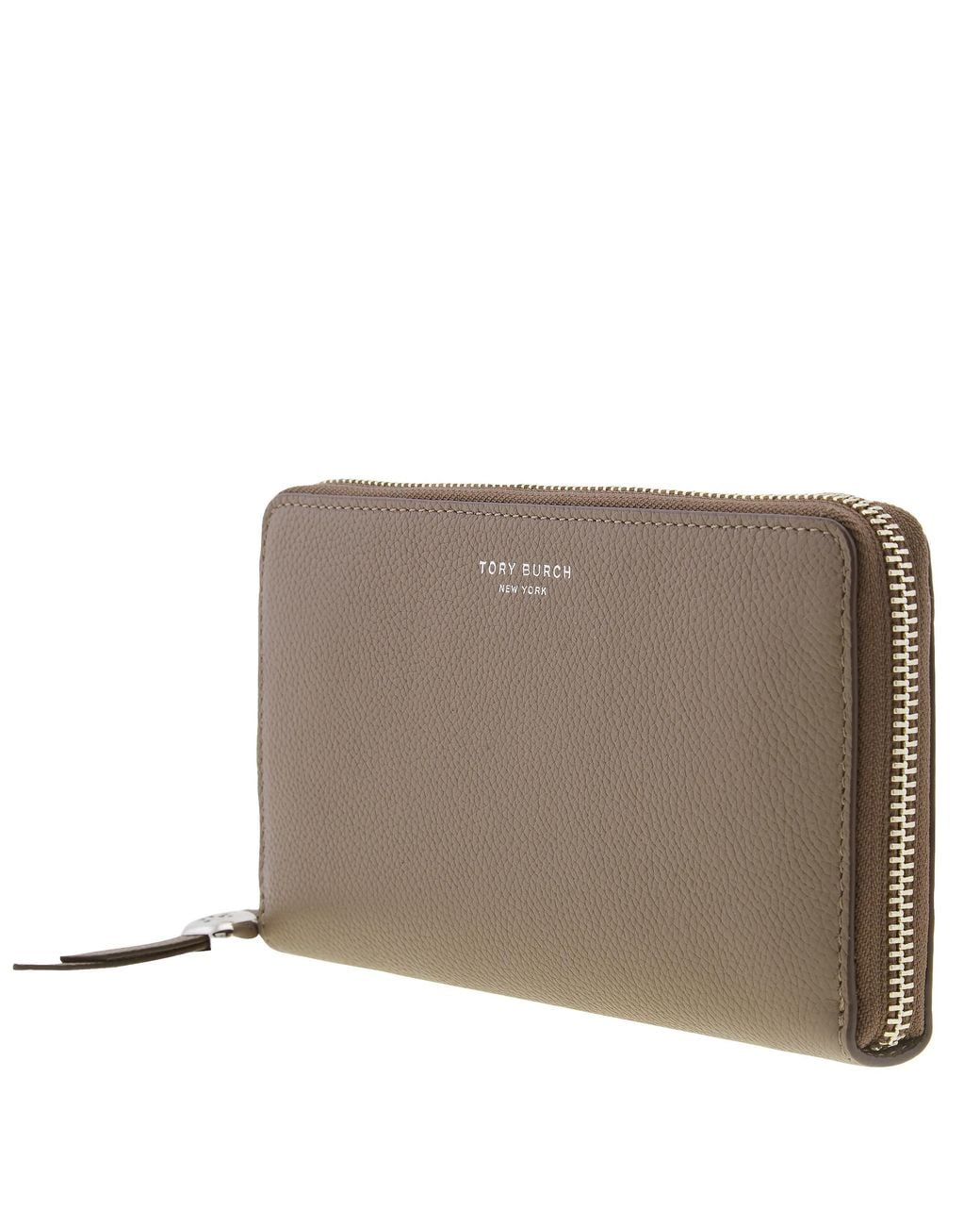 Tory Burch Brown Romy Zip Leather Continental Wallet for men