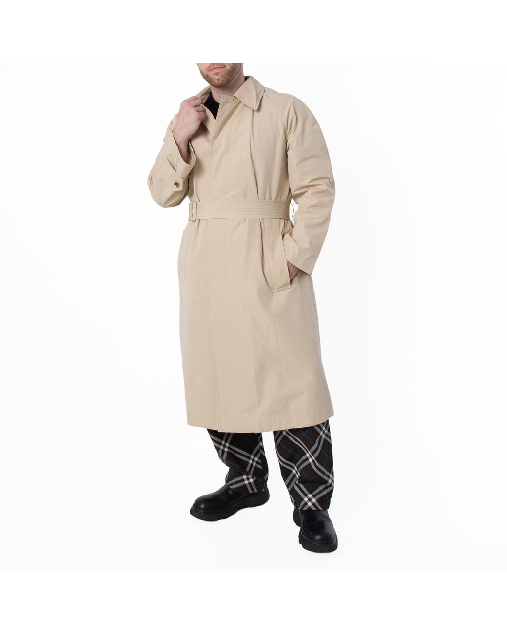 Burberry Natural Single-Breasted Coats for men