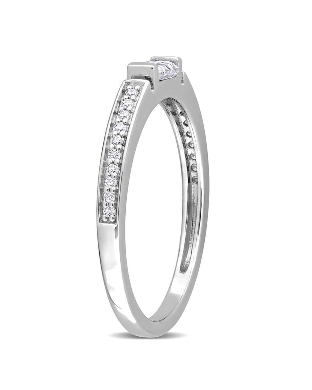 Amour Metallic 3/8 Ct Dew Created Moissanite Anniversary Band for men