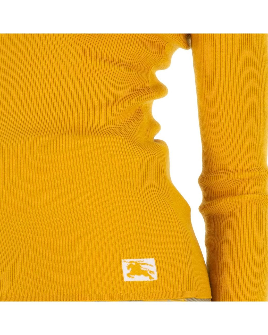 Burberry Yellow Ekd Wool Blend Top